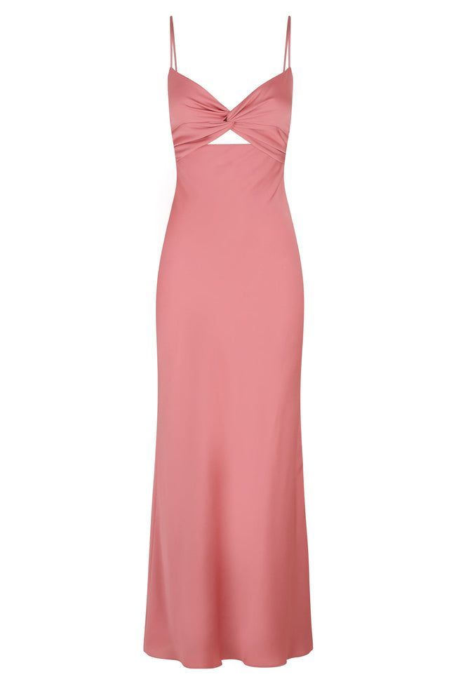 Simple A Line Straps Long Slit Dark Blue Formal Prom Dresses