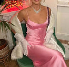 Simple A Line Straps Sleeveless Party Dresses Silk Satin Pink Formal Prom Dresses