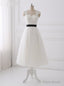 Simple Bohemian Tea Length Wedding Dresses
