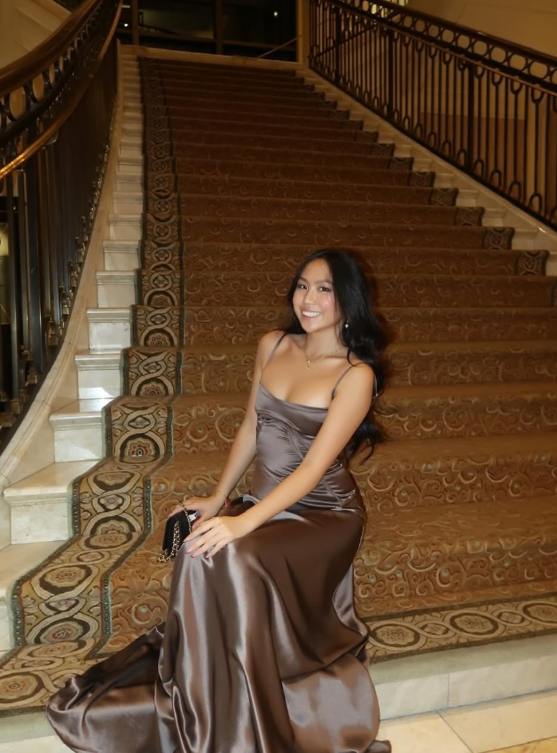 Simple Brown Spaghetti Straps A Line Formal Prom Dresses Party Dresses