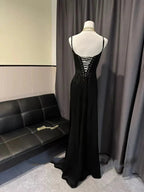 Simple Brown Spaghetti Straps A Line Formal Prom Dresses Party Dresses