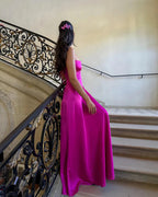 Simple Brown Spaghetti Straps A Line Formal Prom Dresses Party Dresses