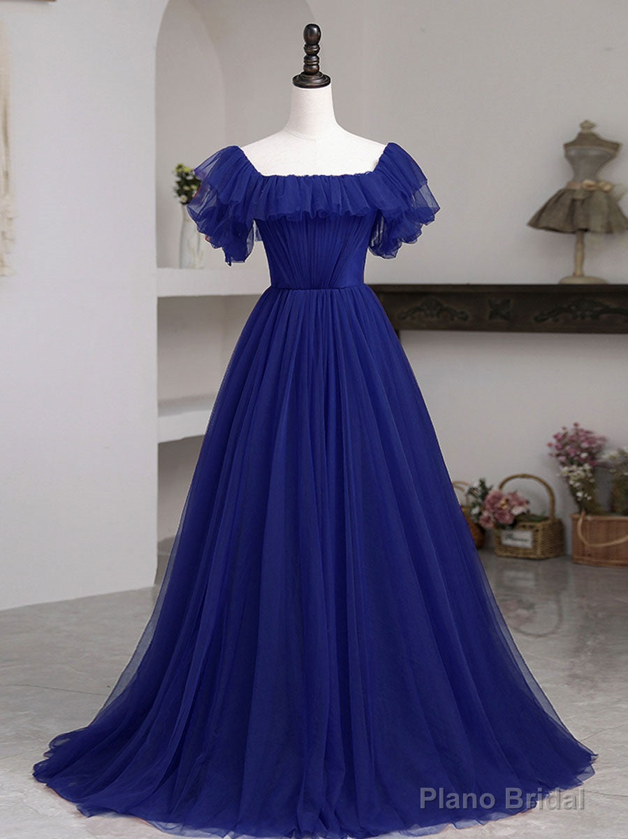 Simple Burgundy A line Long Prom Dresses, Burgundy Bridesmaid Dresses