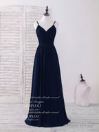 Simple Burgundy Chiffon Long Prom Dress, Burgundy Evening Dress