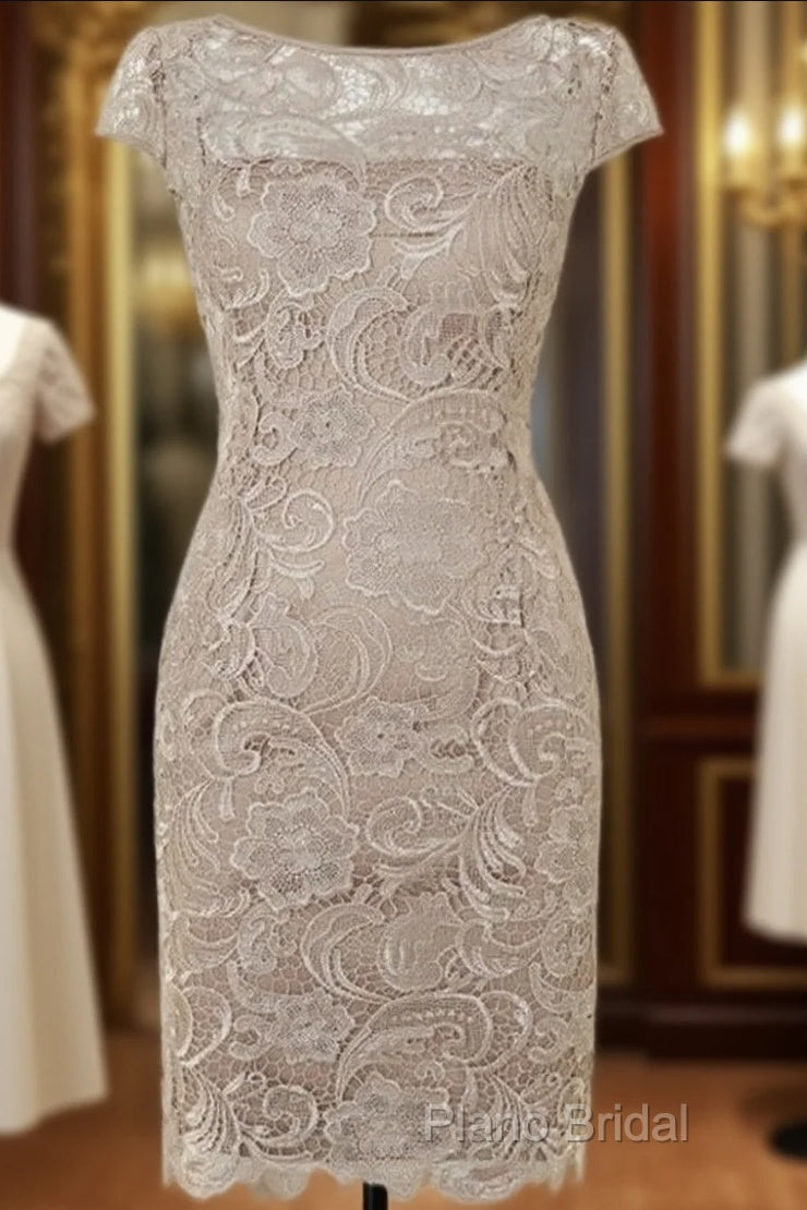 Simple Knee Length Lace Mother Of The Bride Dresses Formal Prom Dresses Main image