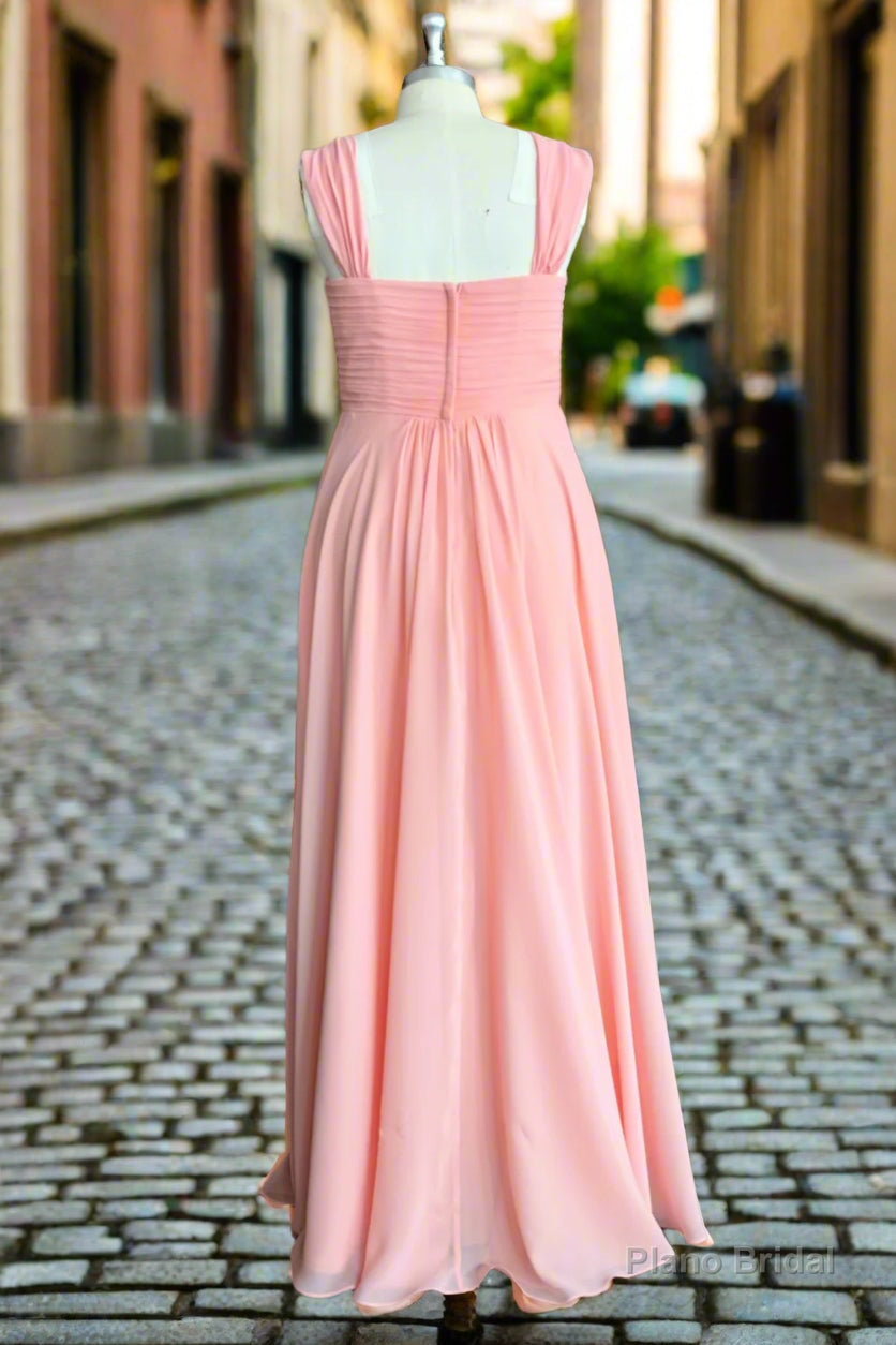 Simple Long A-line Chiffon Sweetheart Chiffon Bridesmaid Dresses
