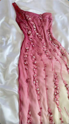 Simple Mermaid Formal Prom Gown With Beads One Shoulder Formal Prom Dresses For Teens