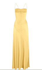 Simple Mermaid Straps Yellow Formal Prom Dresses 21Th Birthday Outfit