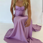 Simple Mermaid Straps Yellow Formal Prom Dresses 21Th Birthday Outfit