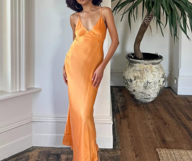 Simple Satin Long Formal Prom Dresses Party Dresses