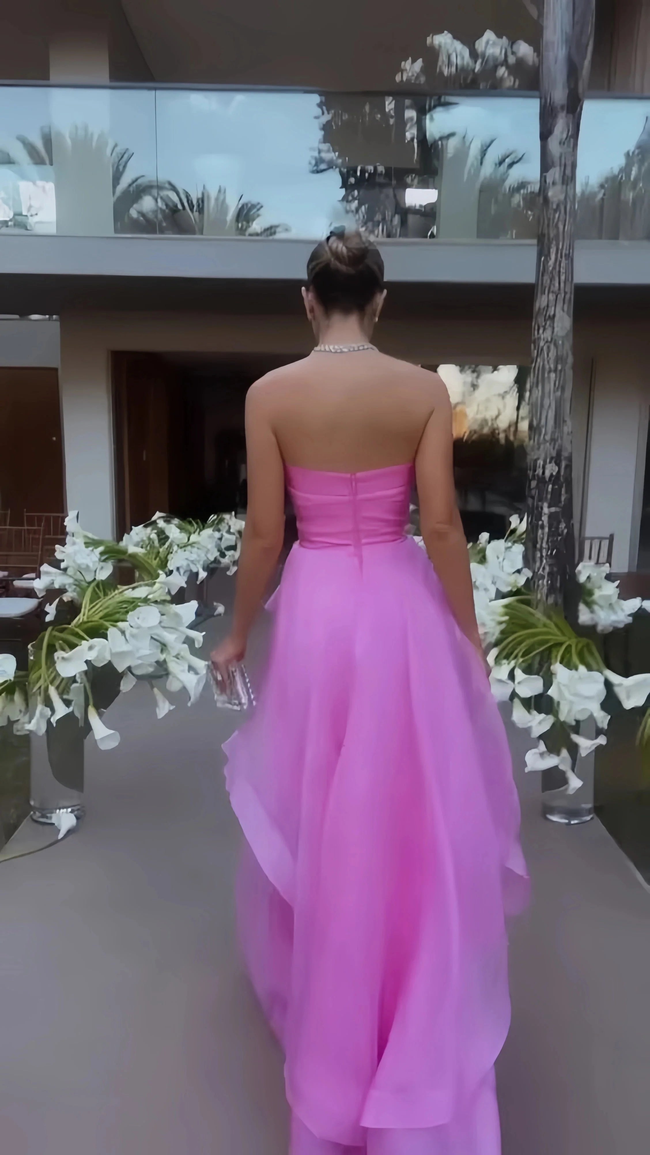 Simple Pink Formal Prom Dresses, Modest A-Line Formal Evening Dresses Secondary image