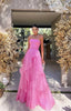 Simple Pink Formal Prom Dresses,Modest Formal Evening Dresses