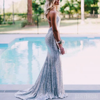 Simple Formal Prom Dresses,Sequin Formal Evening Dresses Pretty Formal Prom Dresses