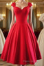 Simple Red Sweetheart Short Formal Prom Dresses, Homecoming Dresses