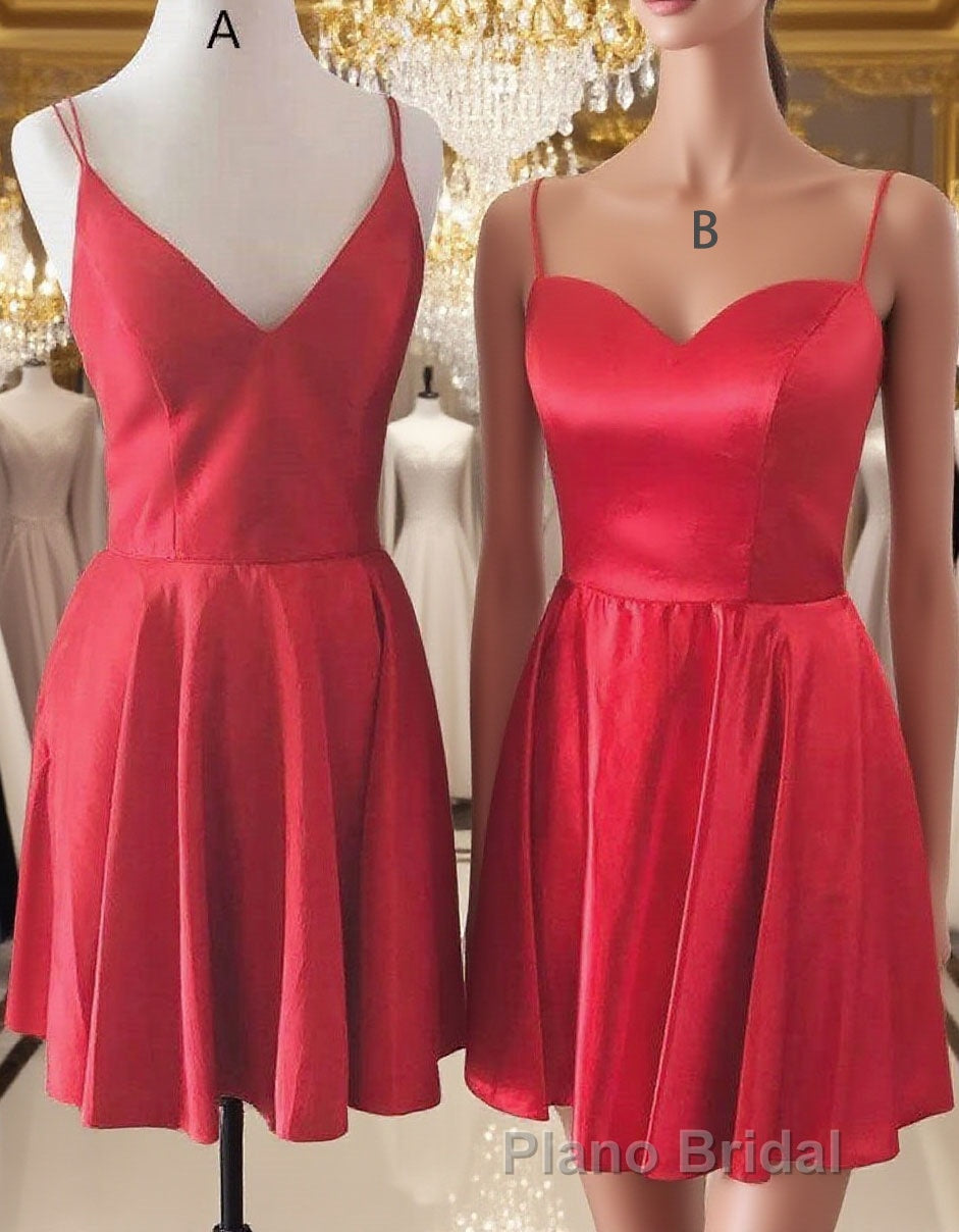 Simple Short Red Homecoming Dresses,Cocktail Dresses Classy Main image