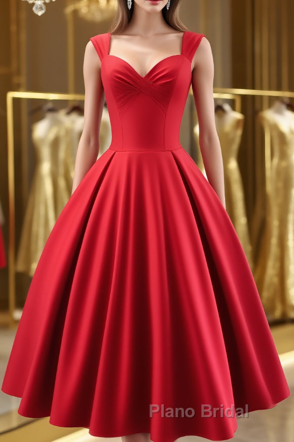 Simple Short Red Formal Prom Dresses, Short Red Homecoming Dresses, Formal Dresses Main image