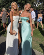Simple Spaghetti Straps Long Formal Prom Dresses Birthday Outfit