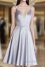 Simple Spaghetti Straps V-Neck Short Formal Prom Dresses/Homecoming Dresses