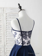 Simple Sweetheart Dark Blue Short Prom Dress Blue Homecoming Dress