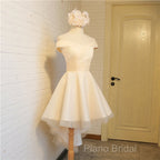 Simple Sweetheart Off Shoulder High Low Party Dresses Homecoming Dresses, Short Formal Prom Dresses