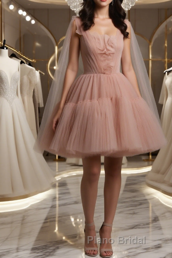 Simple tulle short Formal Prom dress, tulle homecoming dress Main image