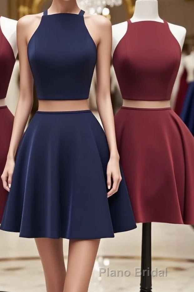 Simple two pieces short Formal Prom dress, homecoming dress Main image