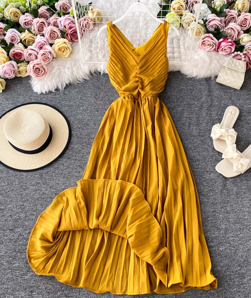 Simple V-Neck Dresses Sleeveless Dresses Secondary image