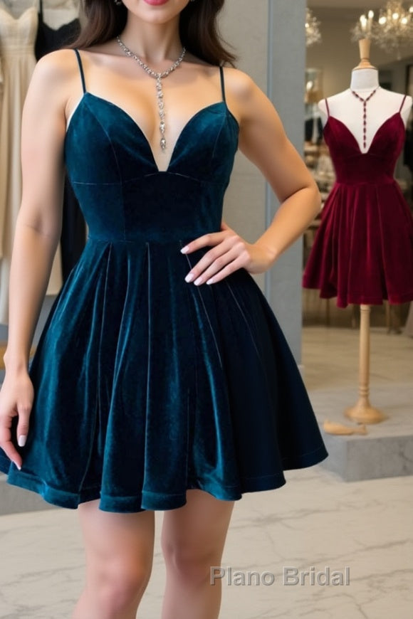 Simple v neck short Formal Prom dress, homecoming dress Main image