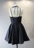 Simple V-Neckline Short Straps Halter Homecoming Dresses,Teen Dresses, Summer Dresses