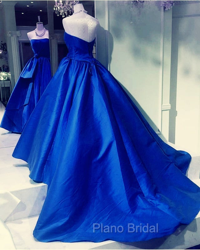 Sleeveless Ball Gown Satin Dresses With Bow Sashes Secondary image