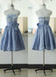 Sleeveless Lace Bridesmaid dress Short Taffeta Bridesmaid dress Knee Length