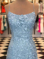 Baby Blue Mermaid Formal Prom Dresses | Stock In USA