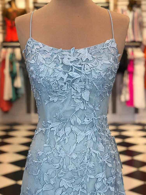 Baby Blue Mermaid Formal Prom Dresses | Stock In USA