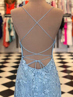 Baby Blue Mermaid Formal Prom Dresses | Stock In USA