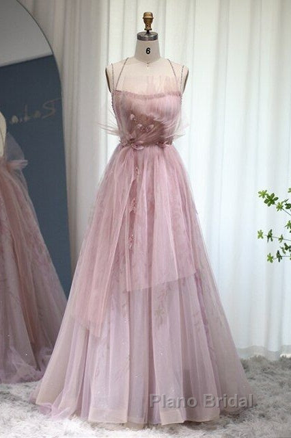 Spaghetti Straps Backless Formal Prom Dresses For Wedding Party Secondary image