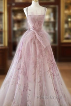 Spaghetti Straps Backless Formal Prom Dresses For Wedding Party