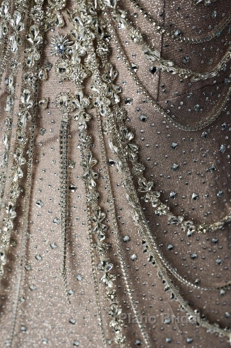 Spaghetti Straps Mermaid Beading Satin Long Formal Prom Dresses Rhinestone Formal Evening Dresses