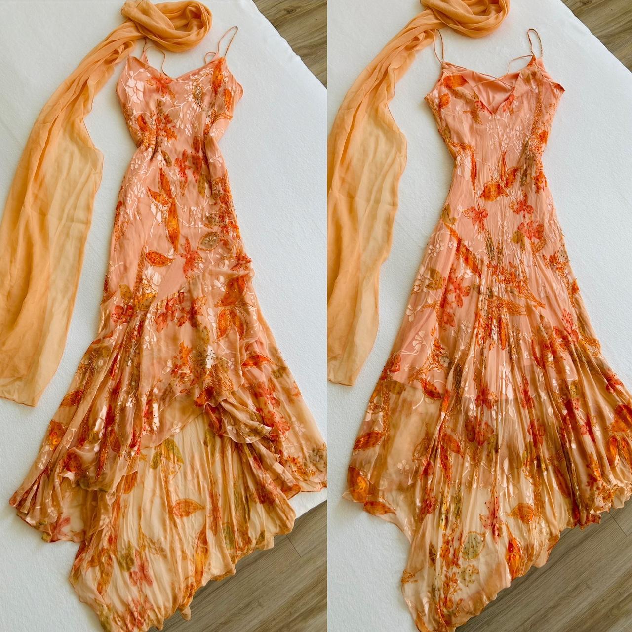 Spaghetti Straps Orange A-Line Dresses Formal Prom Dresses Secondary image