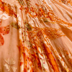 Spaghetti Straps Orange A-Line Dresses Formal Prom Dresses