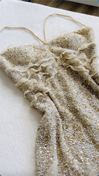 Spaghetti Straps Sequin Long Formal Evening Formal Prom Dresses With Slit