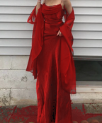 Spaghetti Straps Simple Burgundy Long Formal Prom Dresses