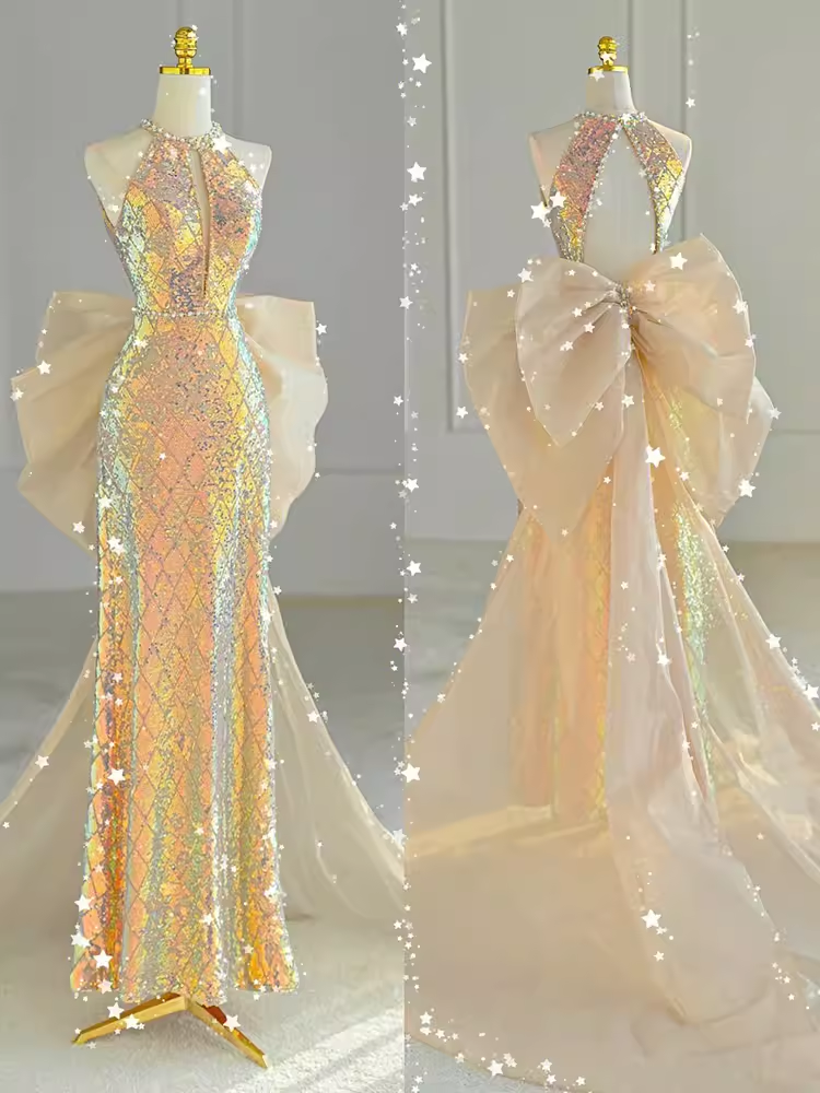 Sparkle A Line Scoop Neckline Sequin Pink Long Formal Prom Dresses