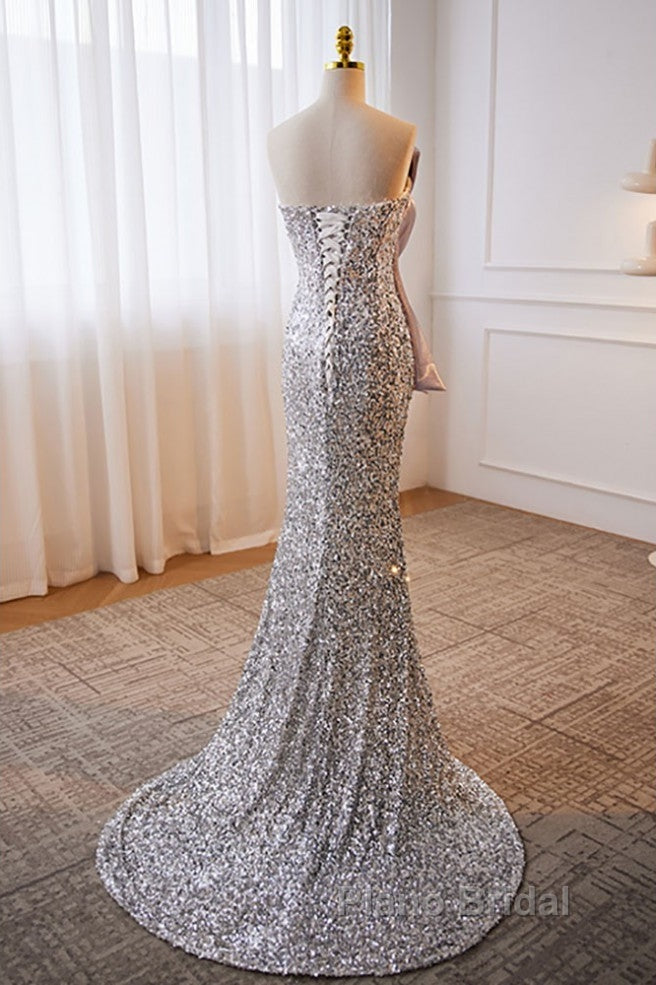 Sparkling Lavender Color Sleeveless Off Shoulder Sequin Evening Dresses With Lavender Color Mermaid Backless Strap And Floor Length Evening Dresses