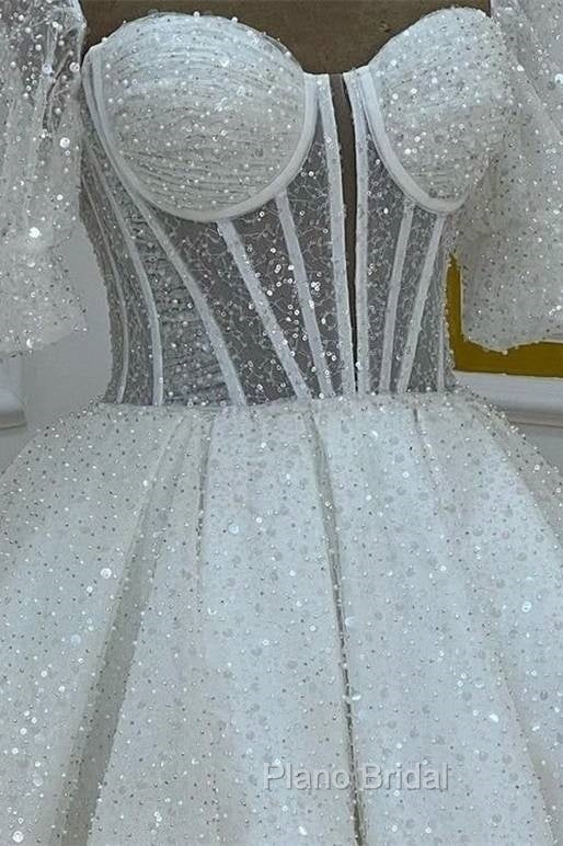 Sparkly A Line Short Cocktail Dresses White Sequin 18Th Birthday Outfits Secondary image