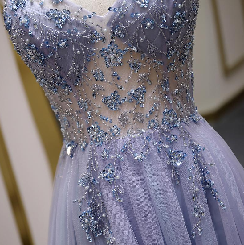 Sparkly A Line Spaghetti Straps Long Formal Prom Dresses, Formal Evening Party Dresses