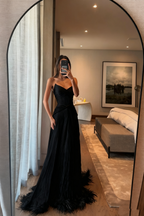 Special A Line Sweetheart Pleated Chiffon Pink Sleeveless Feathers Long Formal Prom Dresses Inspo Formal Prom Gown