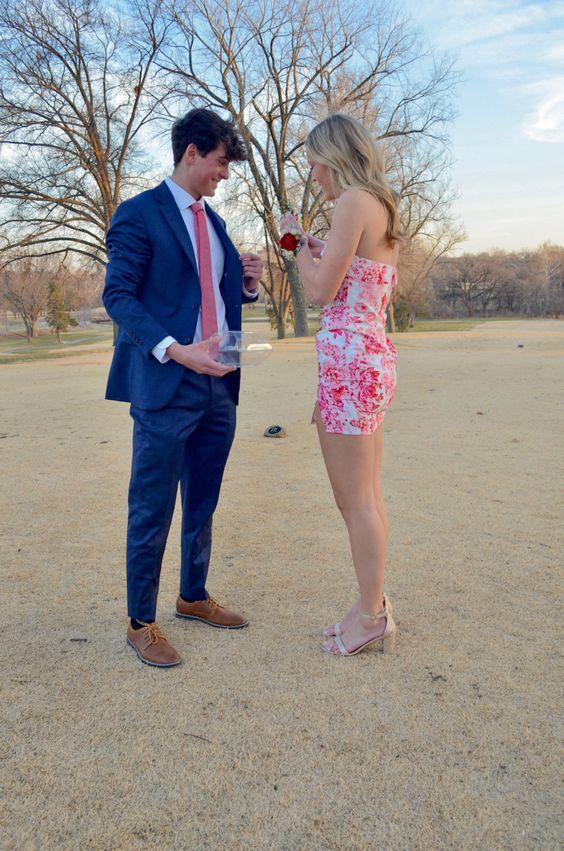 Spring Fling Dresses, Strapless Floral Print Homecoming Dresses, Mini Party Dresses