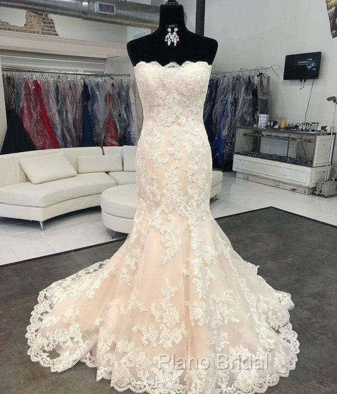 Strapless Bodice Corset Mermaid Lace Wedding Dresses For Bride Secondary image