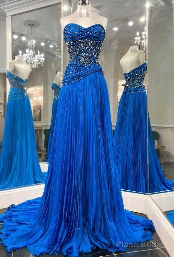 Strapless Long Prom Dress with Beading and Slit Secondary image
