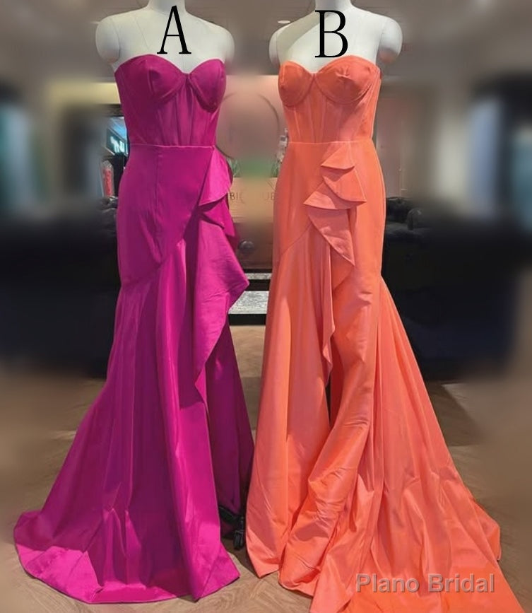 Strapless Mermaid Long Prom Dresses Main image